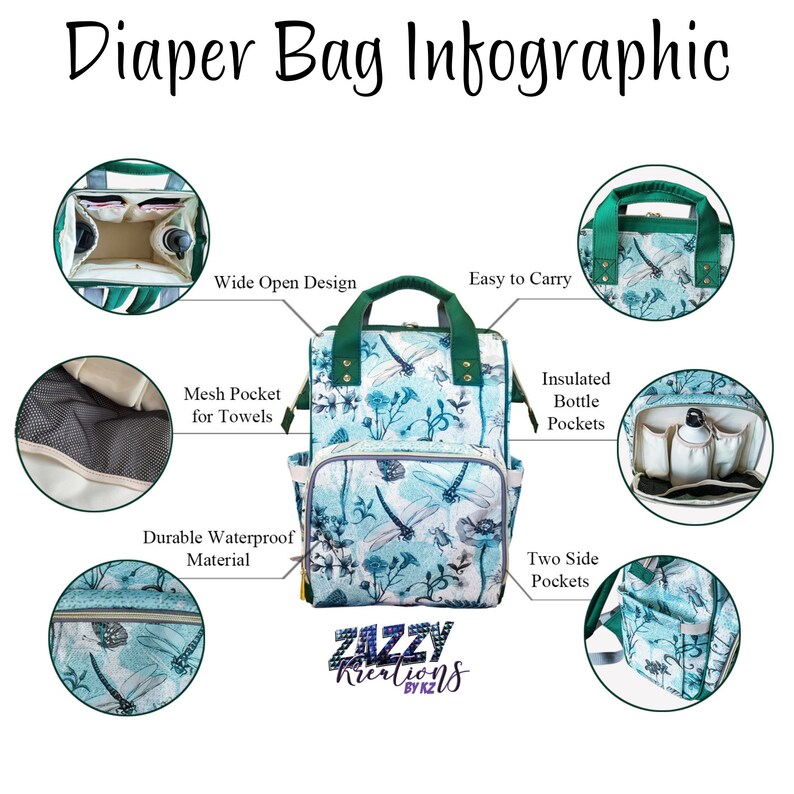 Diaper Bag Backpack Personalized Diaper Bag Baby Girl Diaper Etsy