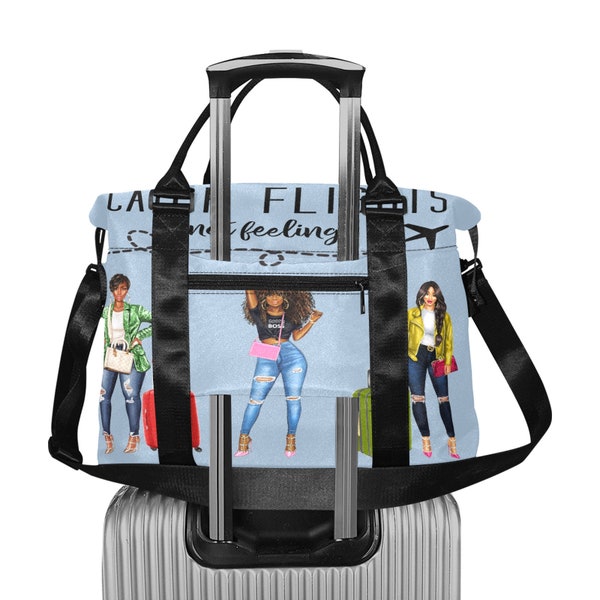 African American Duffle Bag With Trolley Sleeve Carry on Travel Bag Etsy