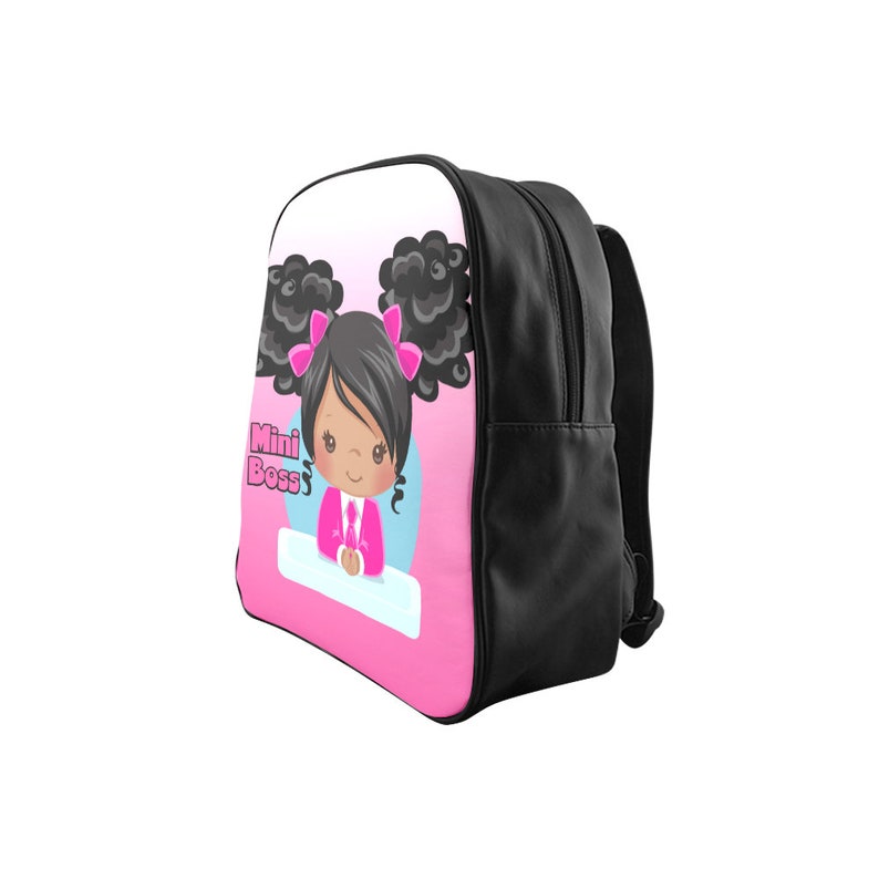 Gift Idea for Black Girls African American Black Toddler Girl School Supplies Pink Mini Boss Baby Back to School Backpack Book bag