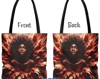 Black Woman Empowerment, Afro American Art Tote Bag, Black Girl Magic Tote, Black Queen Tote, Beautiful Black Woman, Black People Ethnic Bag