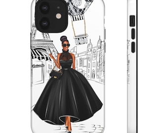 Paris Phone Case - Tough Cell Phone Case - Melanin Inspired - iPhone Case - Phone Cover - African American Phone Case - Black Girl Phone