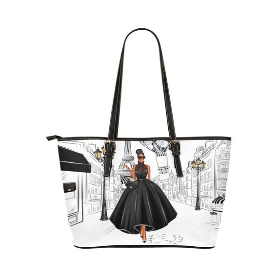 African American Queen Tote Bag For Women - Large Fashion Shoulder Bag, Durable Polyester, Black Girl Magic Design - View #9