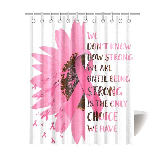 Custom Breast Cancer Awareness Month Shower Curtain Bathroom Etsy