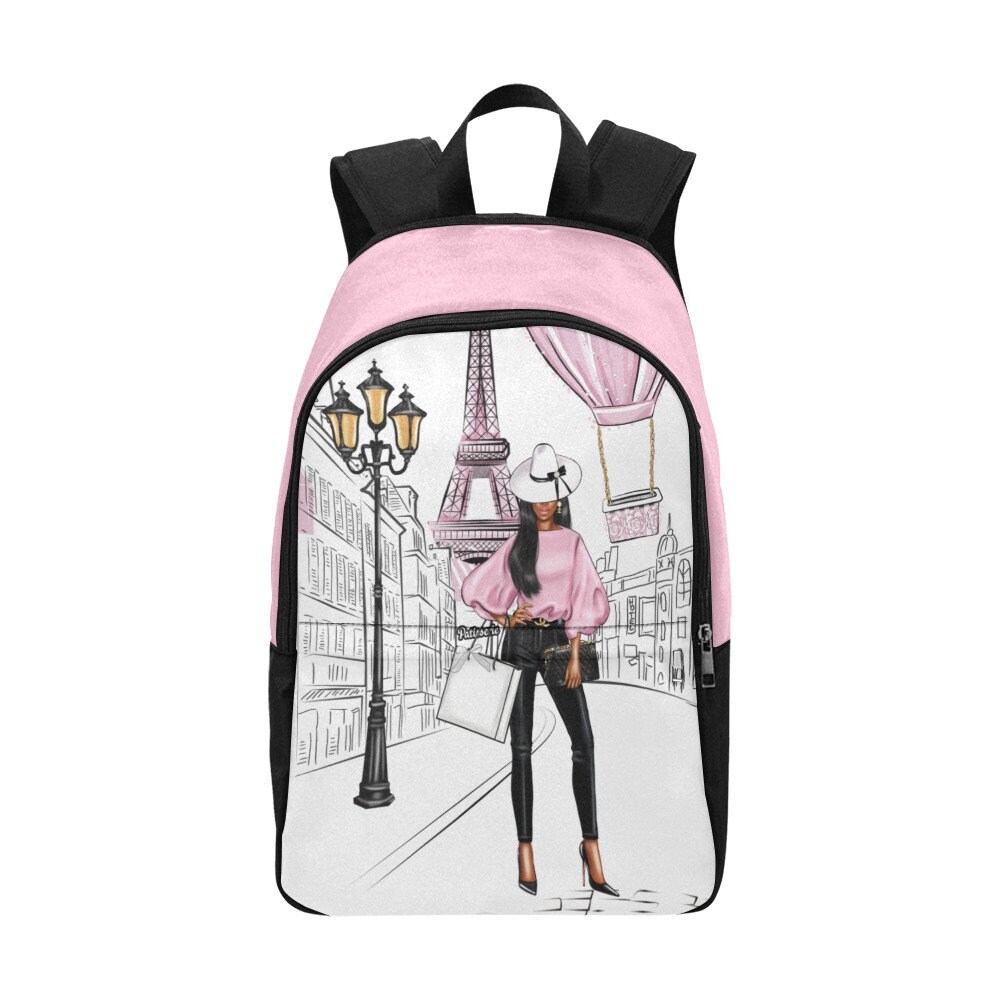 Black Girl Backpack Black Girl Bag African American Bag Black Girl in Paris Paris Bag Cute Backpack Women Black Women s Backpack Etsy Canada