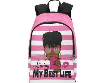 Black Girl Backpack, Black Girl Bag, African American Bag, Cute Backpack Women, Black Women's Backpack, Laptop Backpack, Fashion Backpack