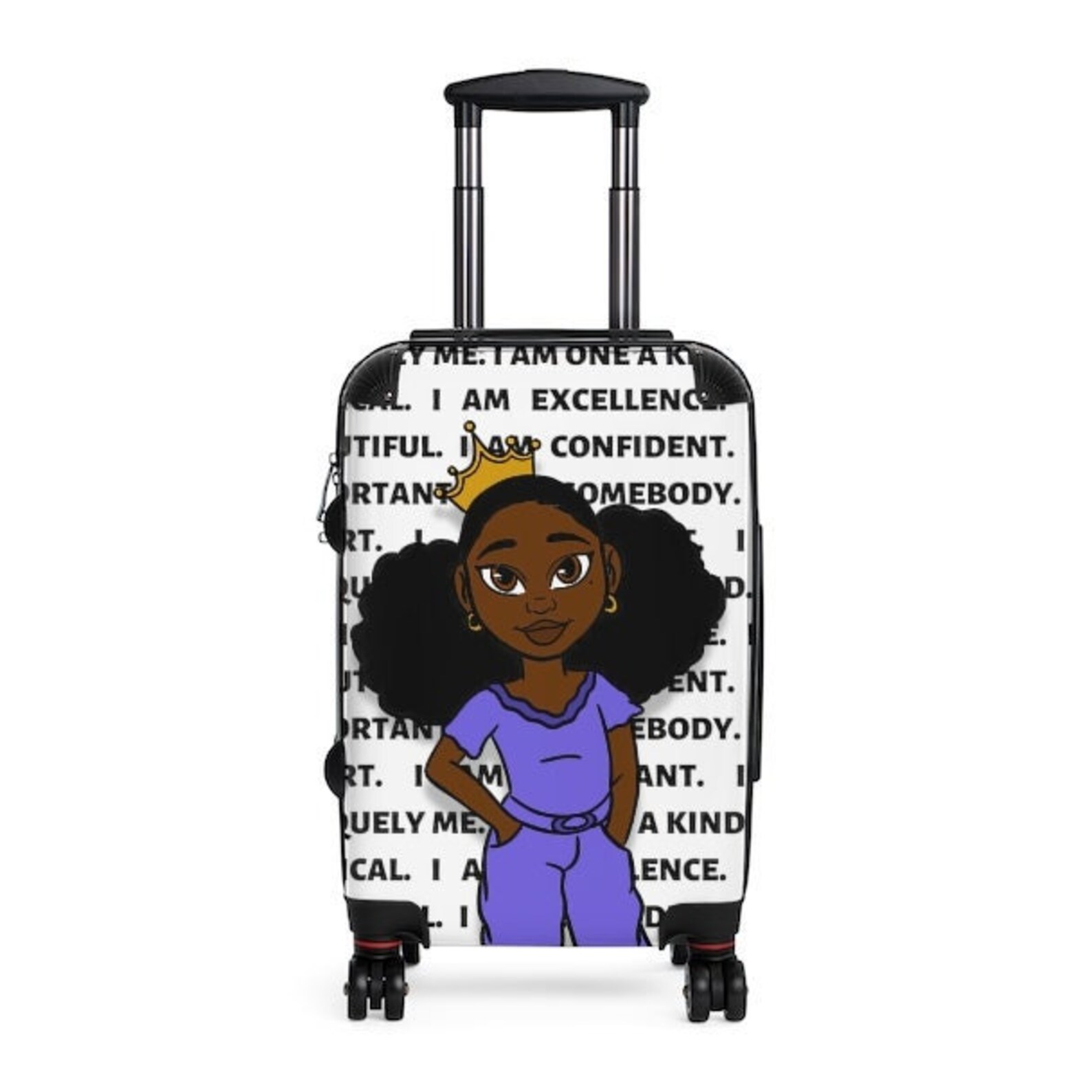 Black Girl Suitcase African American Luggage Kid Luggage Etsy