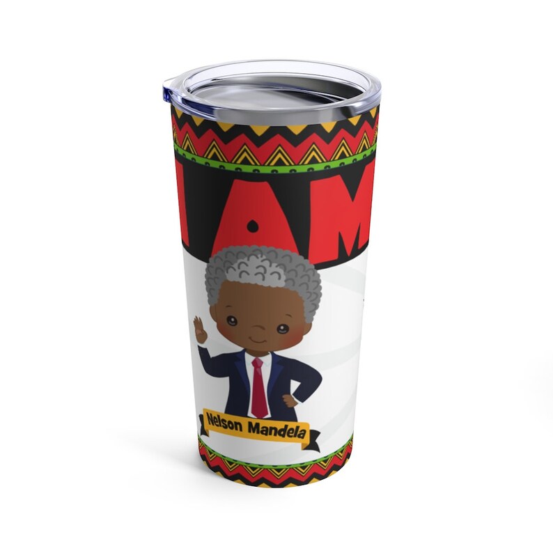 Ethnic Gifts Double Walled Tumbler Gifts for Black Men Black History Month Travel Mug with Lid 20oz Stainless Steel Tumbler