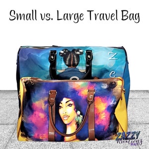 African American Travel Bag Weekender Bag Overnight Bag Duffel Bag Black Woman Travel Bag Carry On Bag Black Girl Bag Pink Bag image 7
