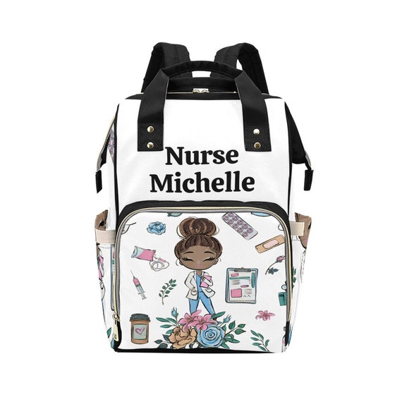 Mochila de viaje estética de enfermera personalizada, mochila de