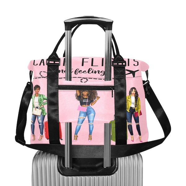 African American Duffle Bag With Trolley Sleeve Carry on Travel Bag Etsy