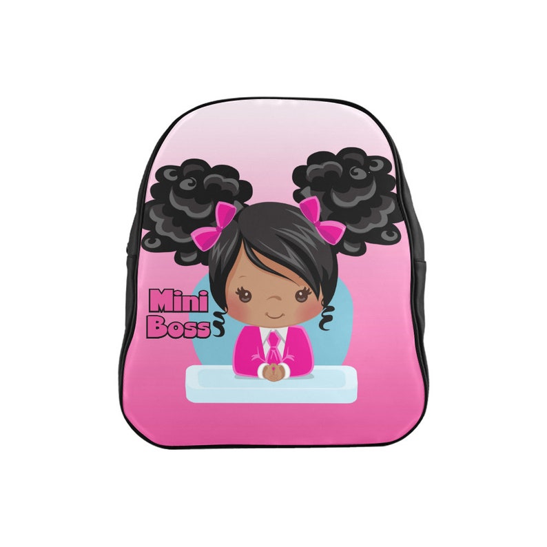Gift Idea for Black Girls African American Black Toddler Girl School Supplies Pink Mini Boss Baby Back to School Backpack Book bag