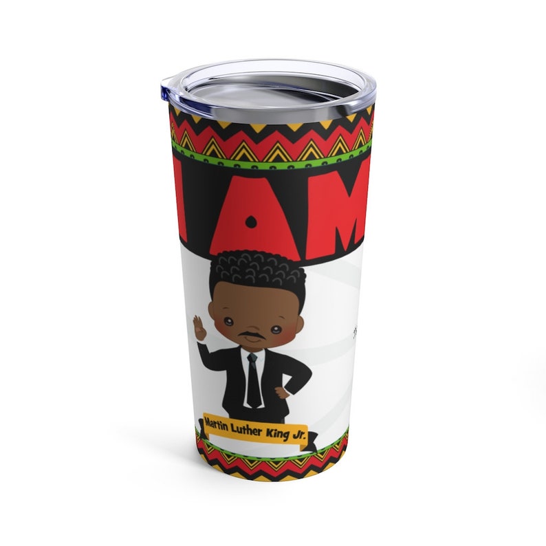Ethnic Gifts Double Walled Tumbler Gifts for Black Men Black History Month Travel Mug with Lid 20oz Stainless Steel Tumbler