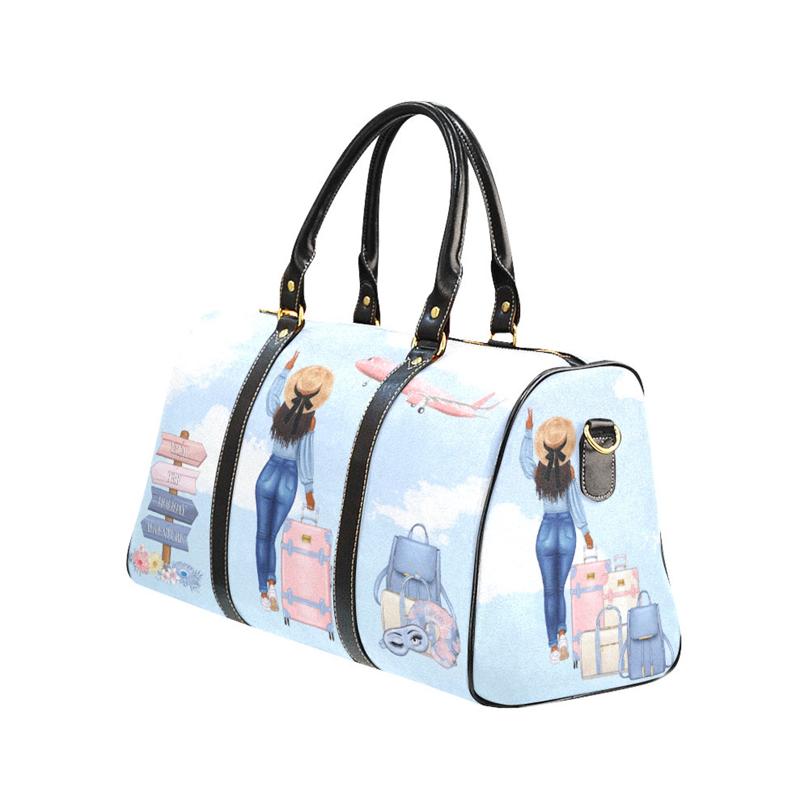 Duffle Bag for Black Women Weekender Bag Overnight Bag Etsy