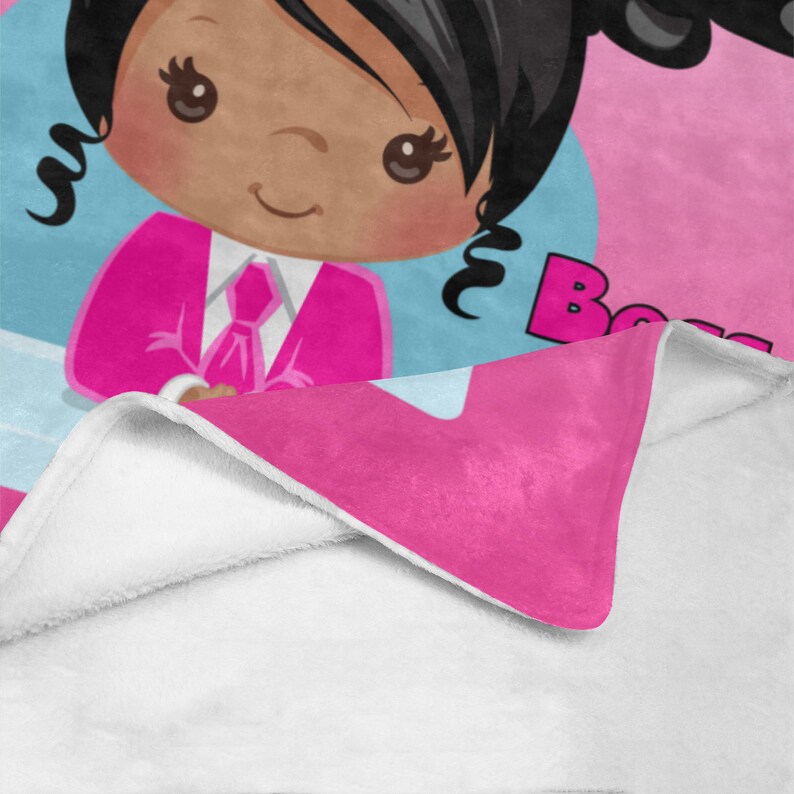 Mini Boss Baby Fleece Throw Blanket African American Blanket Etsy