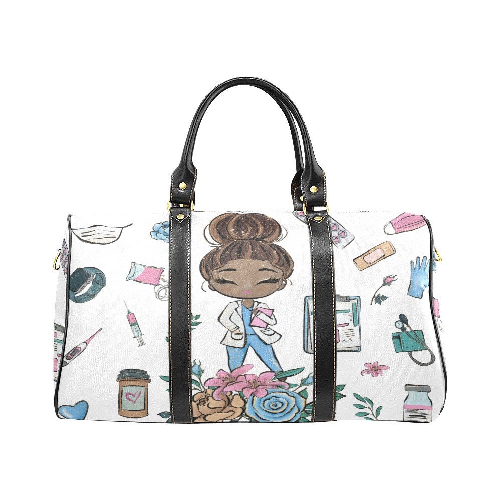 Zipper Travel Tote Bag for Black Nurse Girls Trip Duffle Bag Etsy