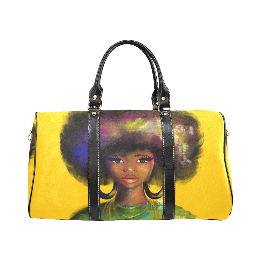African American Travel Bag Black Woman Travel Bag Weekender Bag