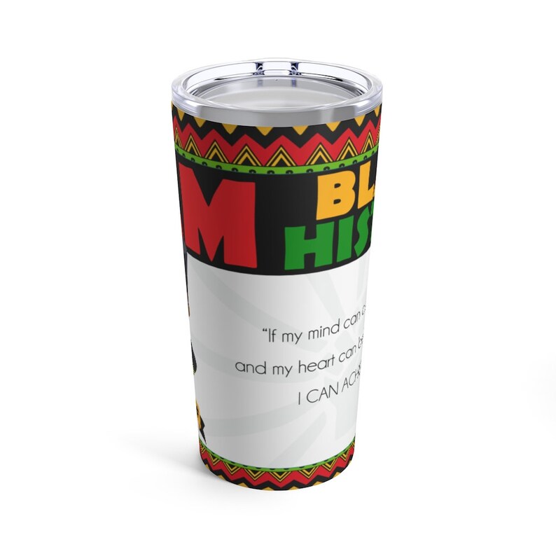 Ethnic Gifts Double Walled Tumbler Gifts for Black Men Black History Month Travel Mug with Lid 20oz Stainless Steel Tumbler