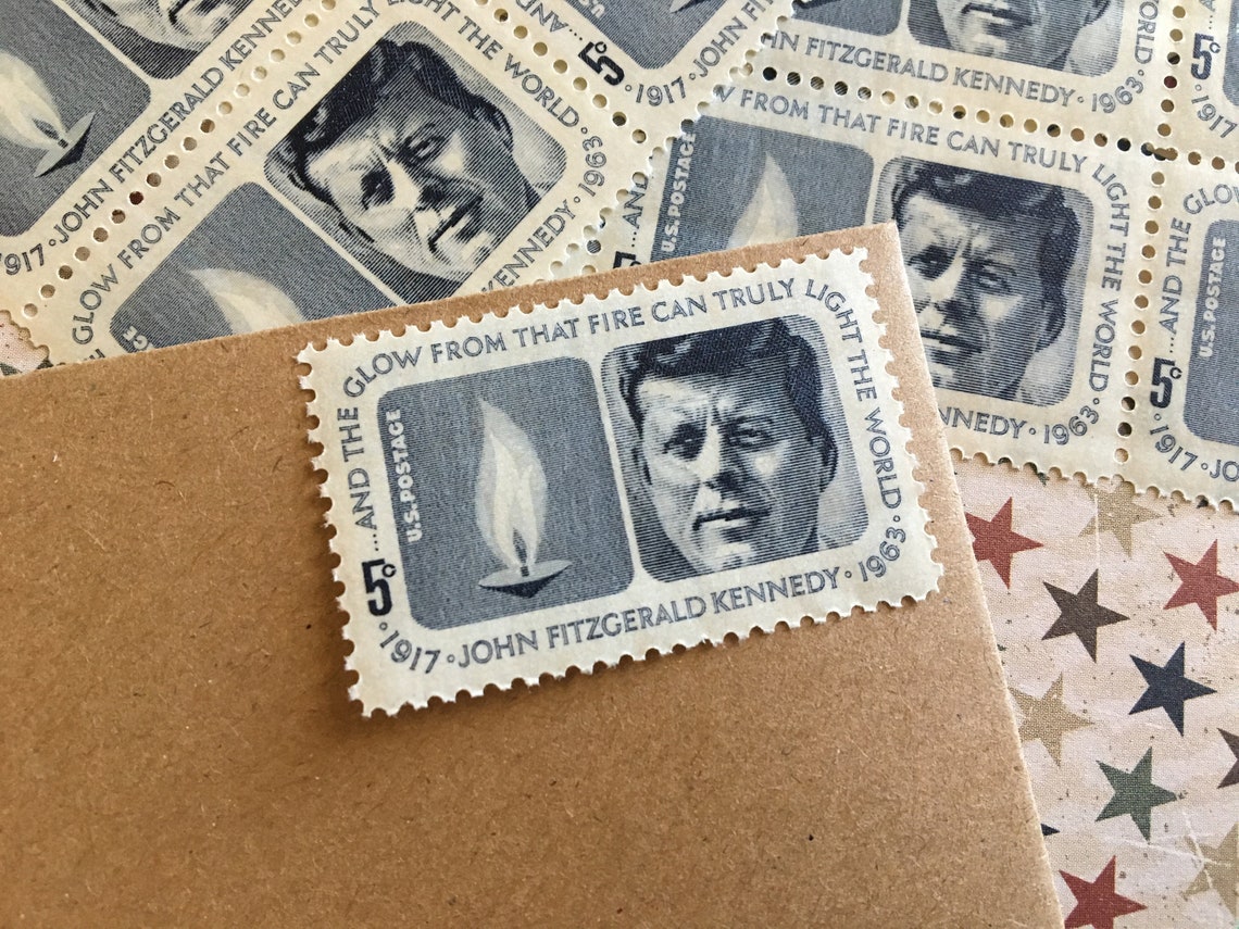 4 1964 John Fitzgerald Kennedy 5 Cent Stamp Postage Stamp Etsy