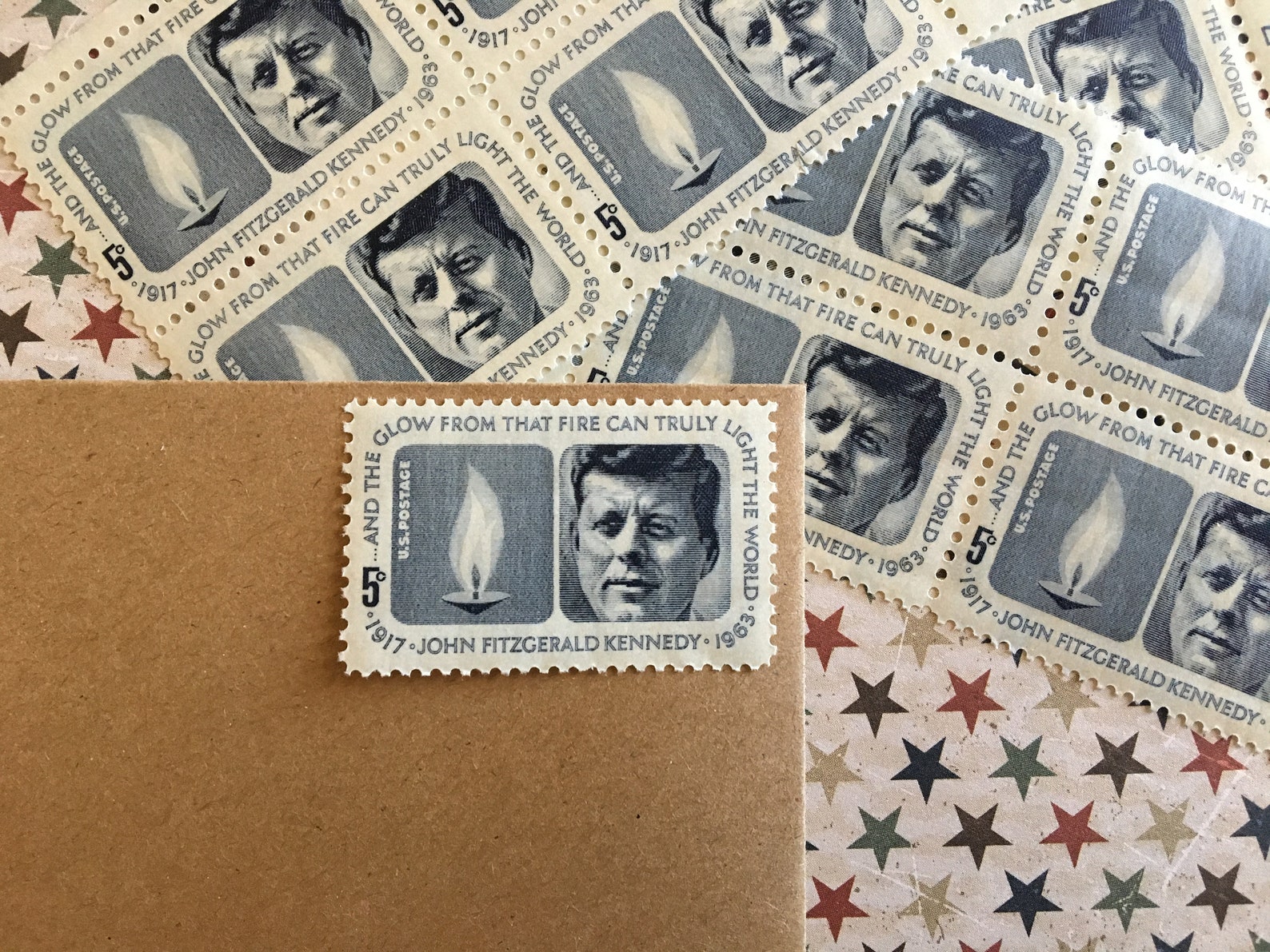 4 1964 John Fitzgerald Kennedy 5 Cent Stamp Postage Stamp Etsy