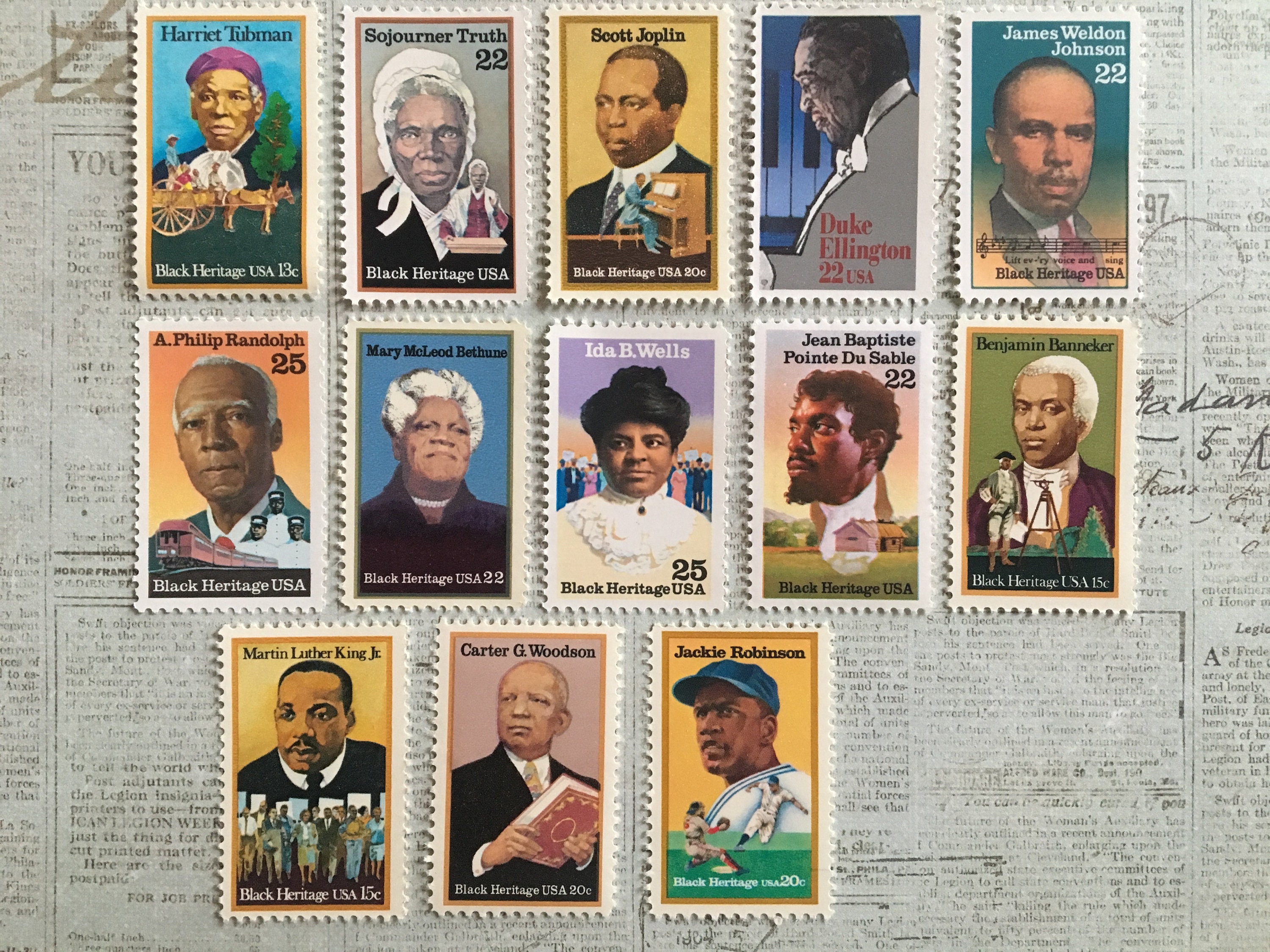 13 Black Heritage Stamps Postage Stamps Etsy
