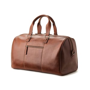 DRAKENSBERG Weekender »Romeo« in elegantem Kastanien-Braun, handgemachte Luxus Reisetasche aus nachhaltigem Büffelleder