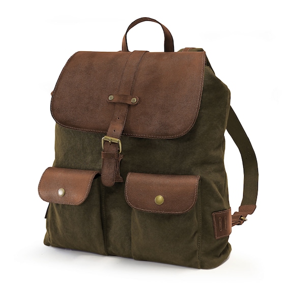 baffalo leather DRAKENSBERG Kimberley Messenger Laptop Bag canvas