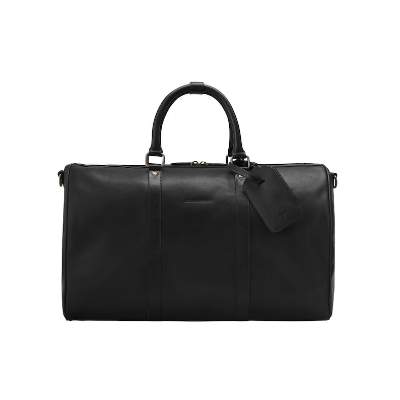 DRAKENSBERG Weekender »James« (50) Black, handcrafted leather travel bag & carry-on for men image 10
