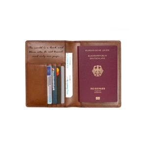 DRAKENSBERG passport Holder »Pete« vintage brown, handmade leather & travel case for men made of sustainable premium leather