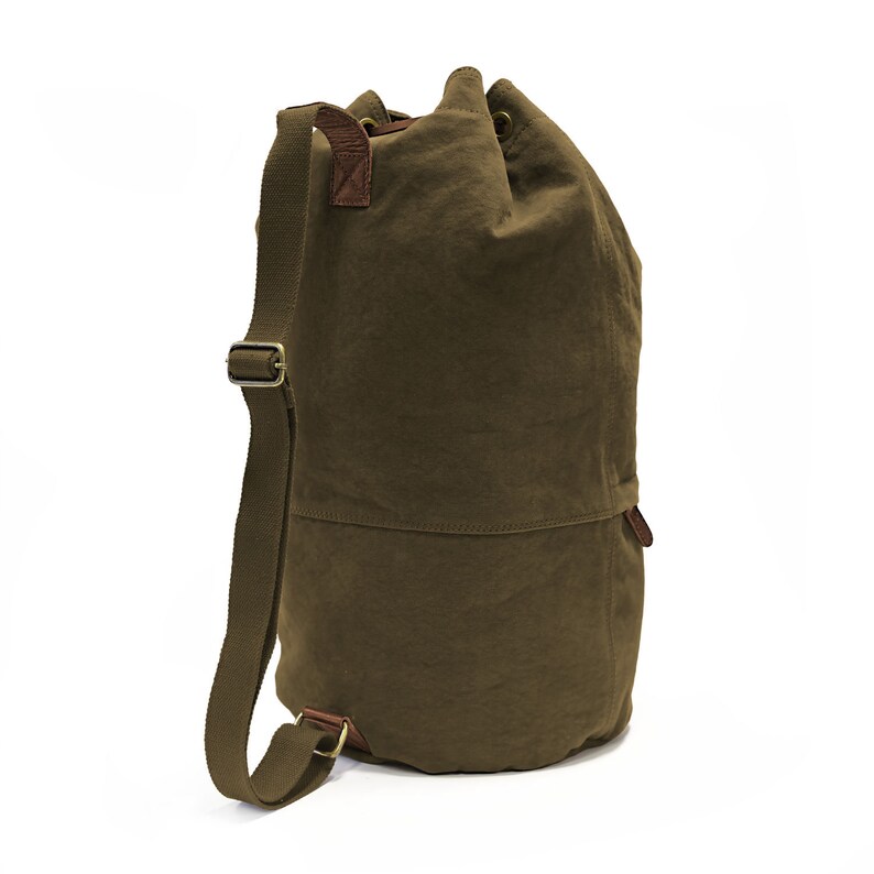 DRAKENSBERG Duffel dean Olive-green Handmade Small Backpack - Etsy ...