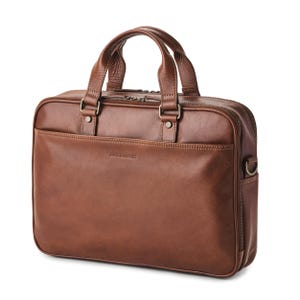 DRAKENSBERG Porte-documents »Aurelio« en marron châtaigne élégant, sac de travail de luxe fait à la main en cuir de buffle durable