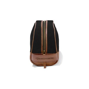 DRAKENSBERG Toilet Bag »Glen« Black/Brown, handmade toilet bag & cosmetic bag for men | sustainable canvas + leather image 7