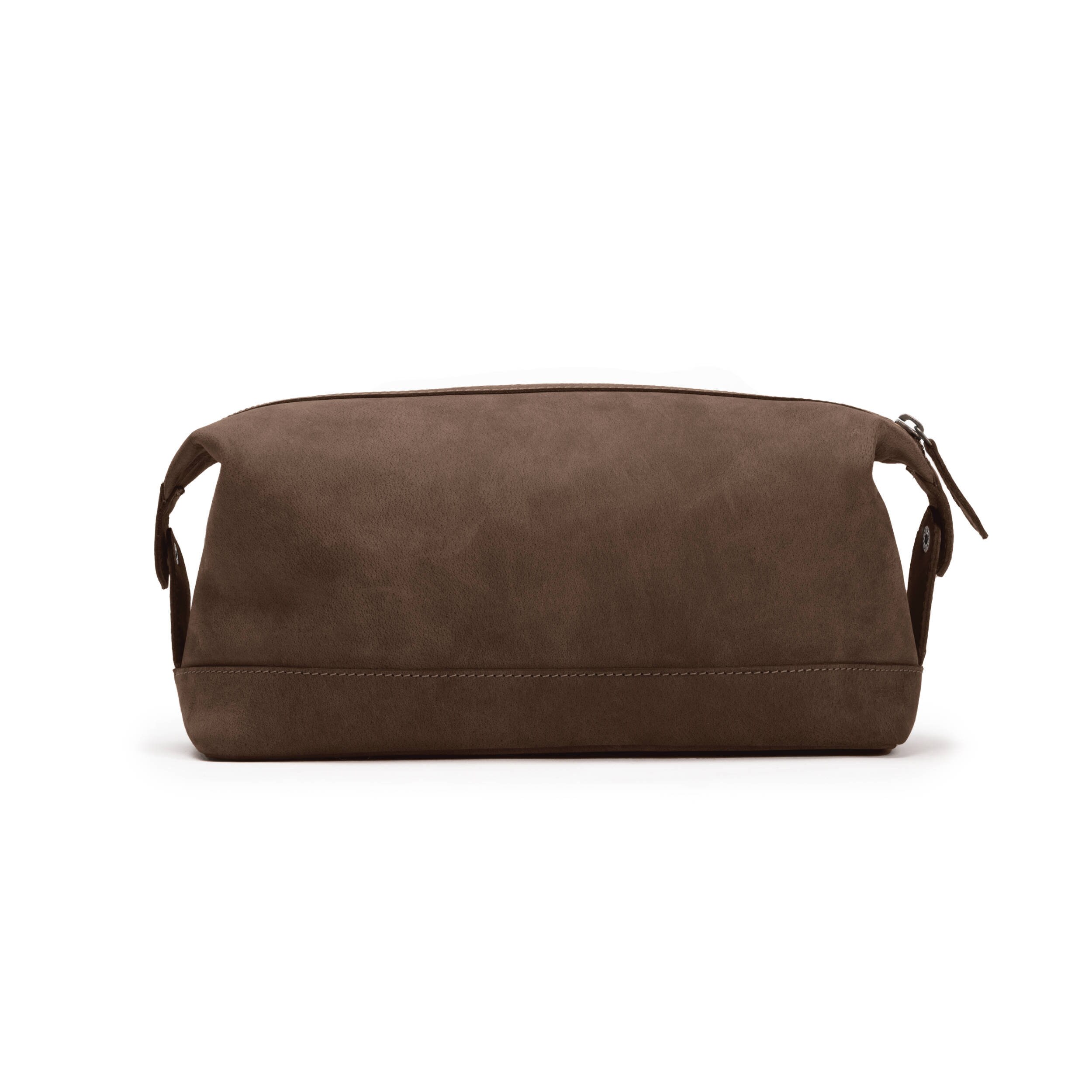 DRAKENSBERG Beauty Case Ruby In Pelle Marrone E Tela - Necessaire Da Viaggio Espandibile 5L Fatto A Mano