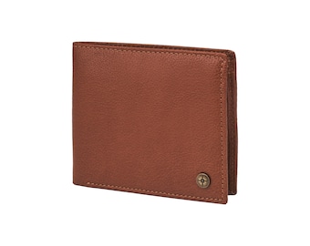 DRAKENSBERG Wallet »Joe« Chestnut-Brown, Elegant leather wallet for men with RFID protection, vintage design