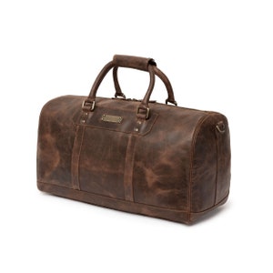 DRAKENSBERG Weekender »John« Espresso-Braun, handgemachte Reisetasche & Sporttasche für Herren aus nachhaltigem premium Leder