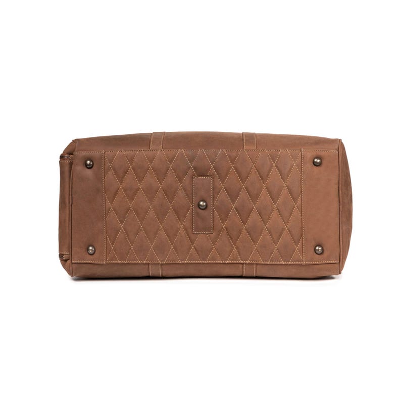 DRAKENSBERG Weekender »Finn« Havana brown, handmade travel bag & sports bag with shoe compartment for men | sustainable leather image 6