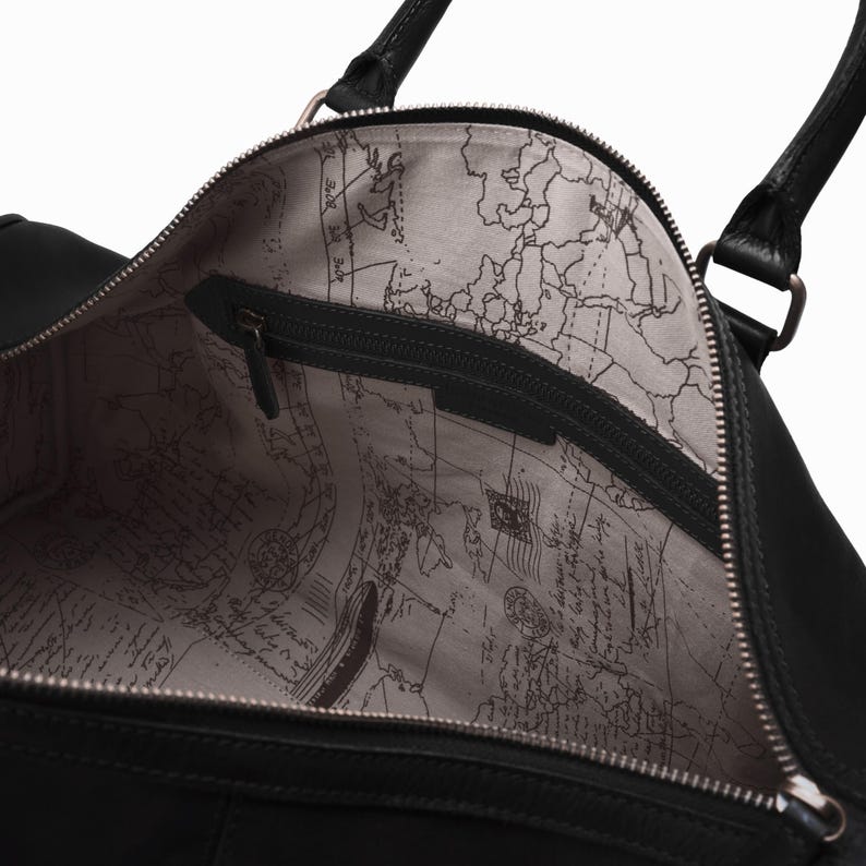 DRAKENSBERG Weekender »James« (50) Black, handcrafted leather travel bag & carry-on for men image 9