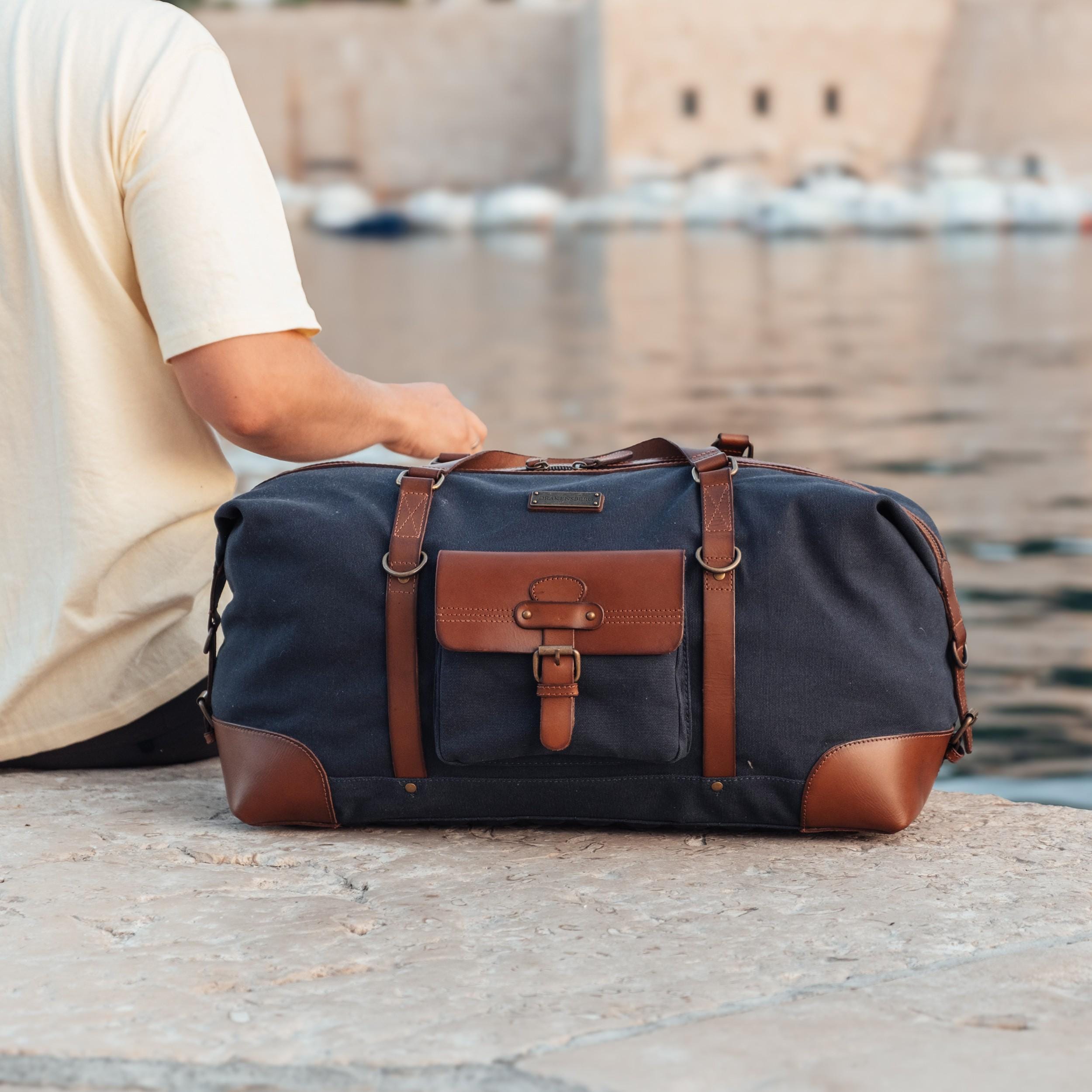 DRAKENSBERG Travel Bag »sam« Navy-blue, Handmade Vintage  display picture 1
