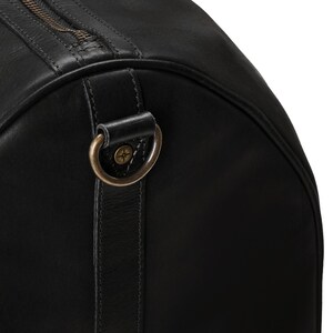 DRAKENSBERG Weekender »James« (50) Black, handcrafted leather travel bag & carry-on for men image 4