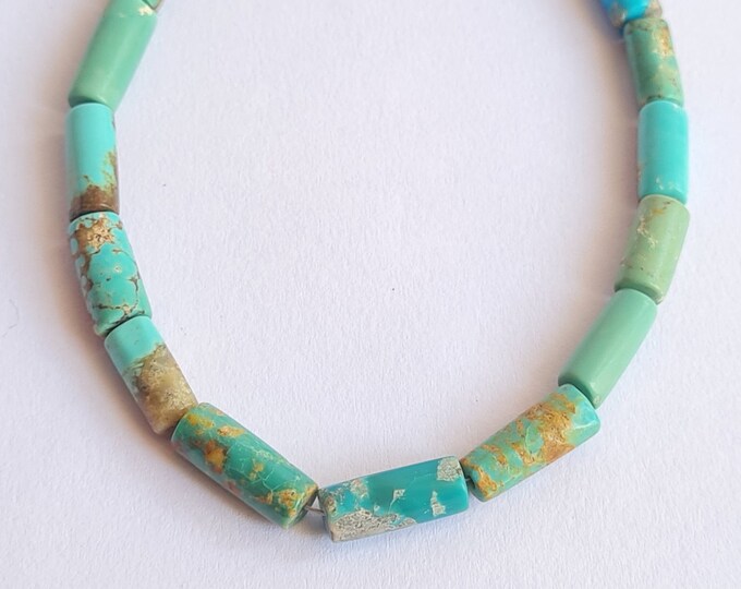 Tibetan Style Real Turquoise Bead Fire Totem Cap Pendant Necklace With Wire 20in