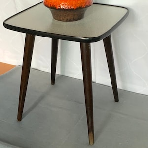 Vintage Opal Flower Stand Stool Plant Stand decor &quot; craquele &quot; 50s Rockabilly Chic