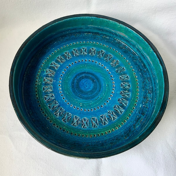 Bitossi Rimini Blue Pottery Schale 50s 60s Mid Century Italy