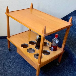 Vintage Bar Cart Tea Serving Trolley Side Table 50s Furniture Mid Century