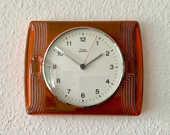 Vintage Diehl Electronic kitchen clock Ceramics mid century 50s 60s with original electric clockwork