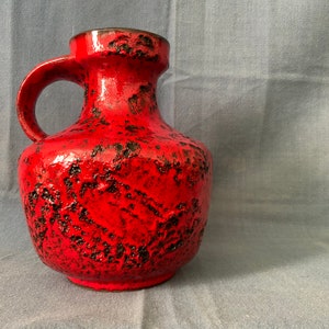 Gräflich Ortenburg Keramik Fat Lava Vase 634 60er Jahre German Pottery  60s Mid Century
