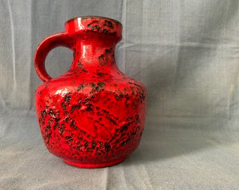 Graflich Ortenburg Vase 634 German Pottery Ceramics Fat Lawa Vase 60s Mid Century