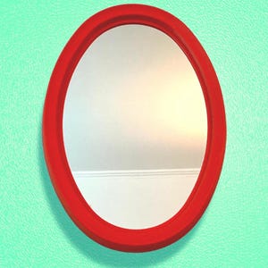 Vintage 70s Mirror made by „ Lange „ Space Age wall mirror Germany Pop Art Mid Century