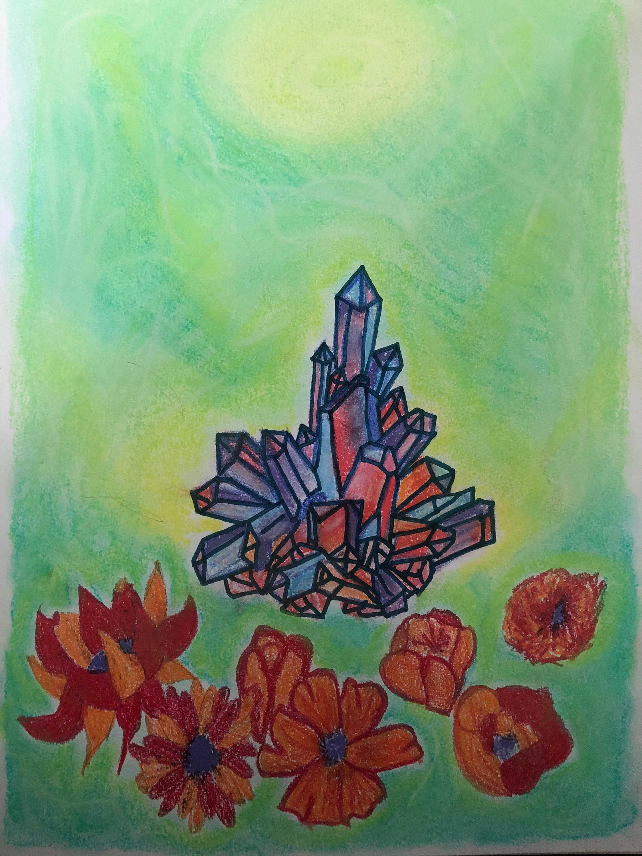 Crysta Energy In Oil Pastel And Chalk Etsy India