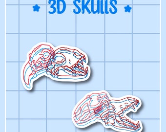 3D skull stickers