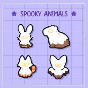 Ghost animals - holographic stickers