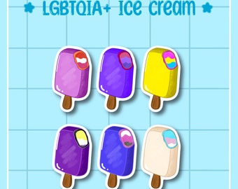 LGBTQ+ Ice Cream Stickers